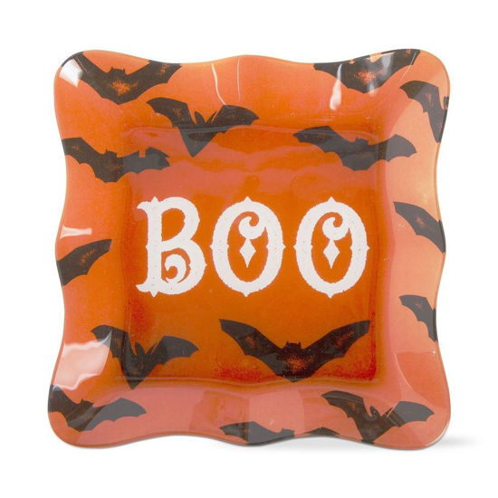 "Boo" with Bats Glass Plate by TAG