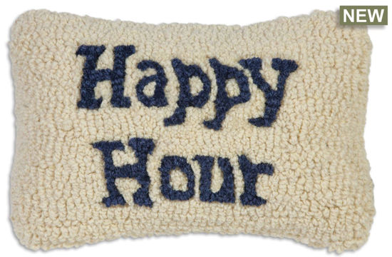 Happy Hour Hooked Pillow by Chandler 4 Corners