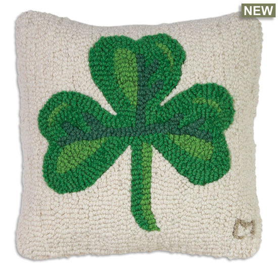 Shamrock Hooked Pillow by Chandler 4 Corners