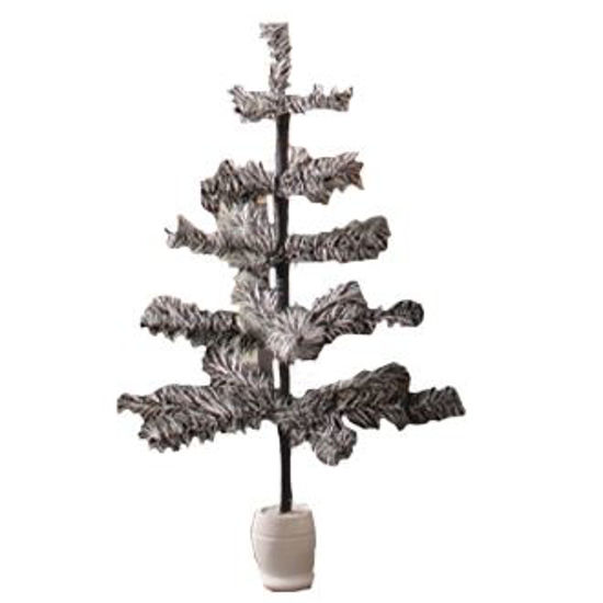 Black and Ivory Tiger Feather Tree by Bethany Lowe Designs