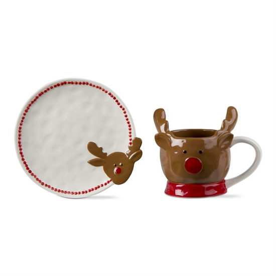 Jolly Reindeer Mug & Plate Set by TAG