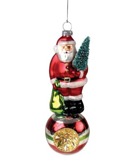Santa on Indent Ball Ornament by Bethany Lowe Designs