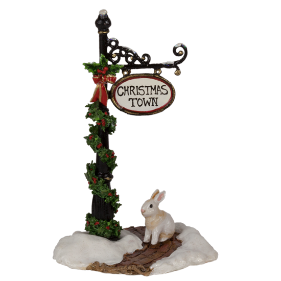 Christmas Town Sign Post A-49b by Wee Forest Folk®