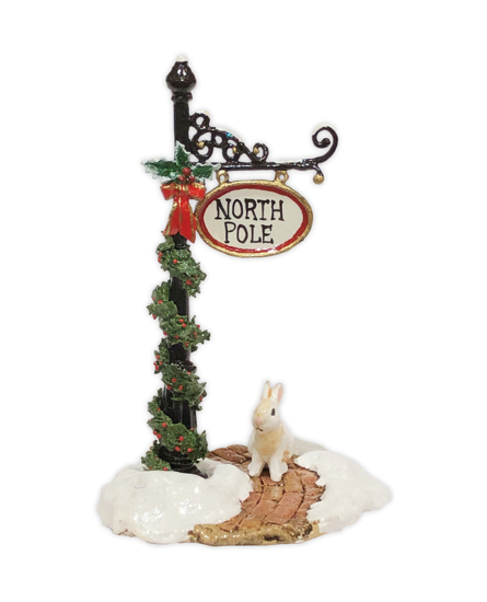 North Pole Sign Post A-49bc by Wee Forest Folk