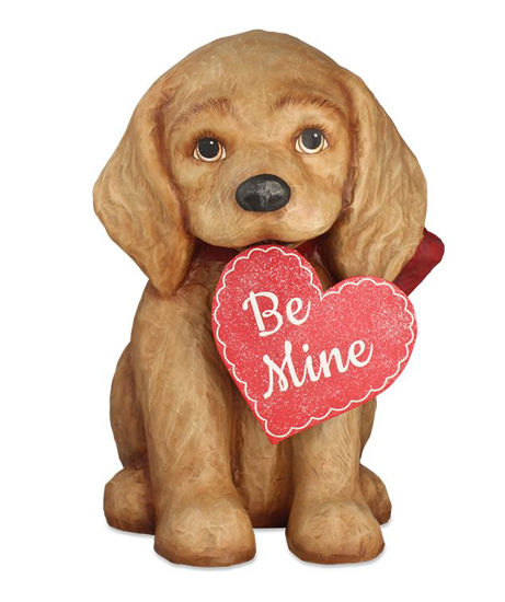 Be Mine Puppy Large Paper Mache by Bethany Lowe Designs