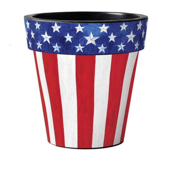 Stars and Stripes Forever 18" Art Pot by Studio M