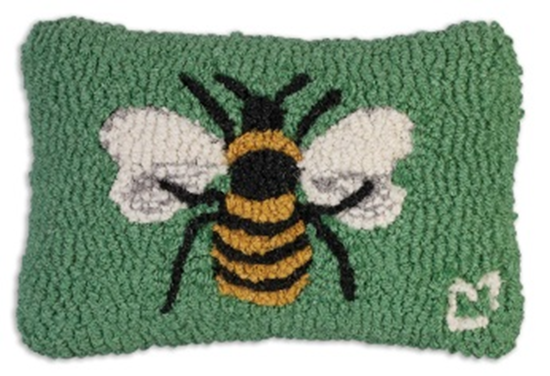 Honey Bee Hooked Pillow by Chandler 4 Corners