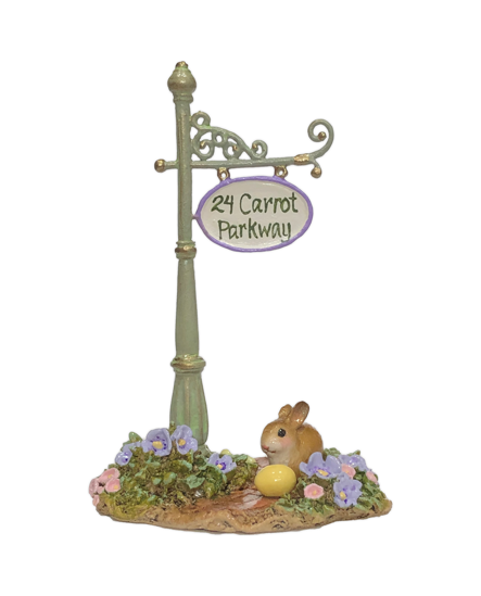 24 Carrot Parkway Sign Post A-49ca (Special) by Wee Forest Folk®