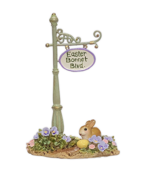 Easter Bonnet Blvd. Sign Post A-49cd by Wee Forest Folk
