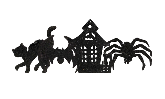 Halloween Silhouette Ornaments (Set of 4) by Bethany Lowe Designs