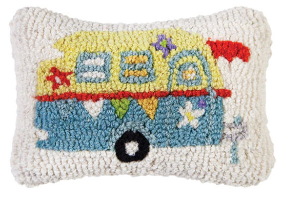 Lil Camper Glamper Hooked Pillow by Chandler 4 Corners