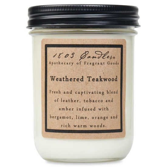 Weathered Teakwood Jar by 1803 Candles