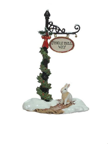 Jingle Bell Way Sign Post A-49ba by Wee Forest Folk