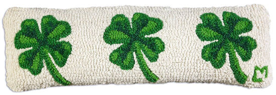 Clover Hooked Pillow by Chandler 4 Corners