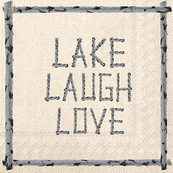 Lake Laugh Love Cocktail Napkin by Boston International
