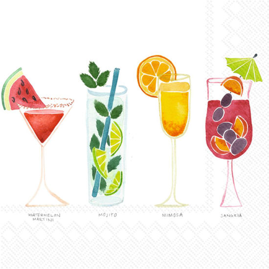 Summer Cocktails Cocktail Napkin by Boston International