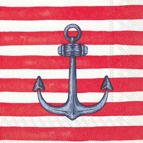 Sailor's Anchor Red Luncheon Napkin by Boston International