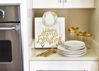White Stripe Entertaining Big Square by Happy Everything!™