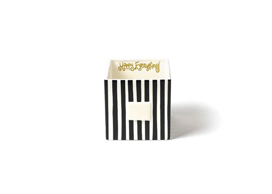 Black Stripe Mini Nesting Cube Medium by Happy Everything!™