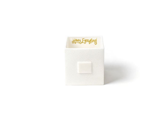 White Small Dot Mini Nesting Cube Medium by Happy Everything!™
