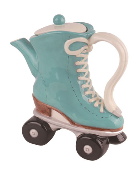 Green Roller Skates Teapot by Blue Sky Clayworks