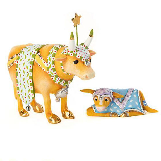 Mini Nativity Cow & Calf Figures (Set of 2) by Patience Brewster