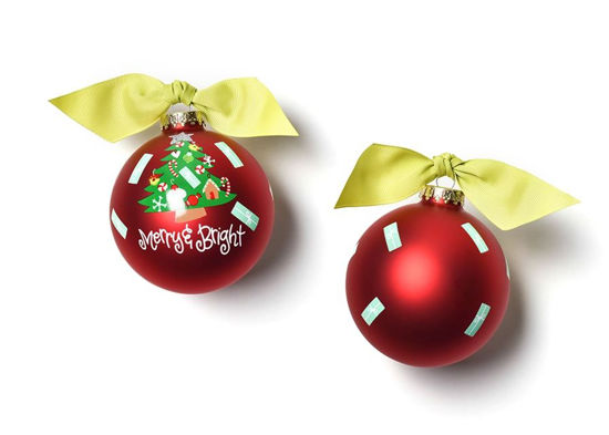 Merry & Bright Vintage Tree Glass Ornament by Coton Colors