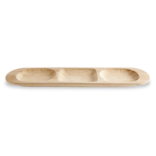 Paulownia Large Divided Tray by Mudpie