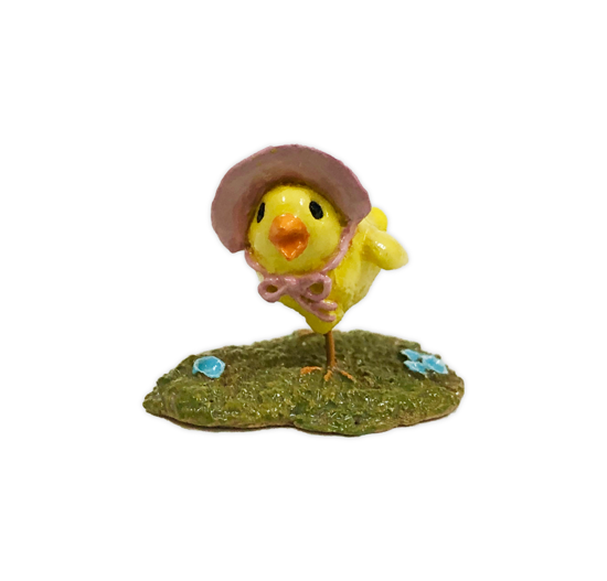 Little Chick with Bonnet (Pink) A-01 by Wee Forest Folk®