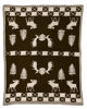 Moose Crossing Reversible Cotton Knit Blanket by Chandler 4 Corners