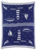 Lighthouse Reversible Cotton Knit Blanket by Chandler 4 Corners