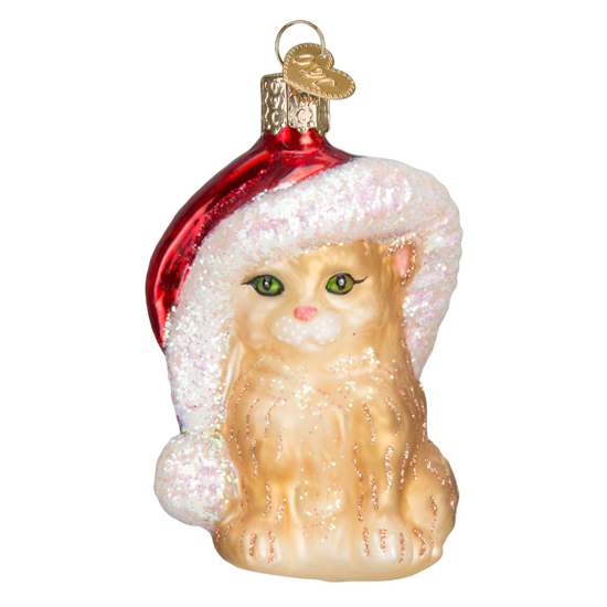 Santa's Kitten Ornament by Old World Christmas