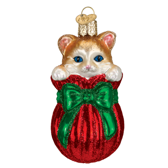 Letting the Cat Out of the Bag Ornament by Old World Christmas