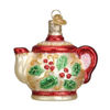 Holly Teapot Ornament by Old World Christmas