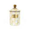 Parchment Check Enamel Canister - Medium by MacKenzie-Childs