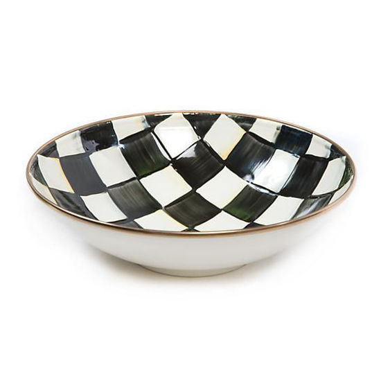 MacKenzie-Childs Courtly Check Enamel Coupe Bowl - Thumbnail 3