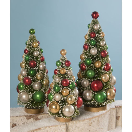 Traditional Bottle Brush Trees Set by Bethany Lowe