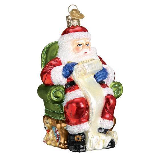 Santa Checking His List Ornament by Old World Christmas
