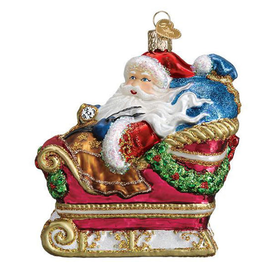 Santa In Sleigh Ornament by Old World Christmas