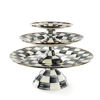 Courtly Check Enamel Pedestal Platter - Small by MacKenzie-Childs