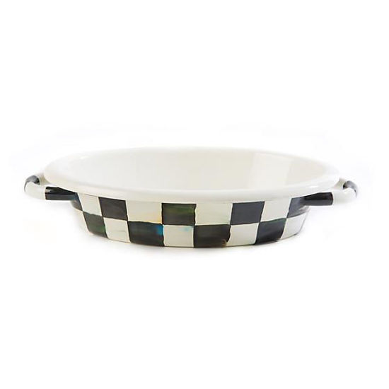 Courtly Check Enamel Oval Gratin Dish - Small by MacKenzie-Childs