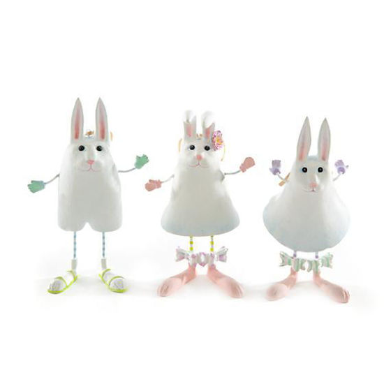 Marshmallow Rabbit Ornaments (Set of 3) by Patience Brewster