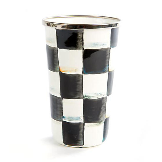 Courtly Check Enamel Tumbler - 10 Ounce by MacKenzie-Childs