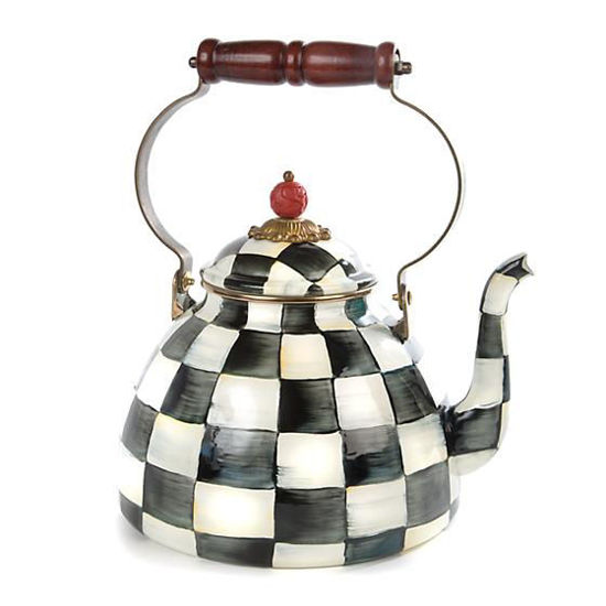 Courtly Check Enamel Tea Kettle - 3 Quart by MacKenzie-Childs