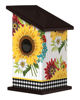 Sunflower Checks Birdhouse by Studio M