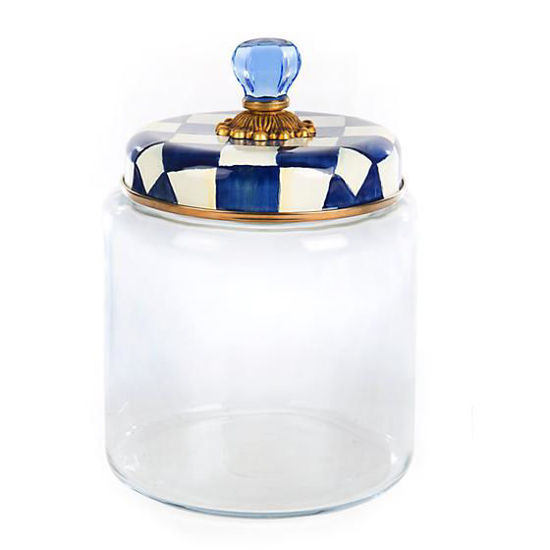 Royal Check Enamel Lid Kitchen Canister - Large by MacKenzie-Childs