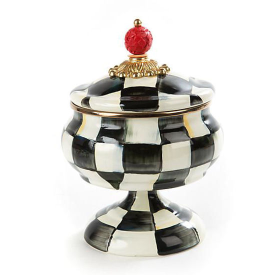 Courtly Check Enamel Curiosity Pot by MacKenzie-Childs