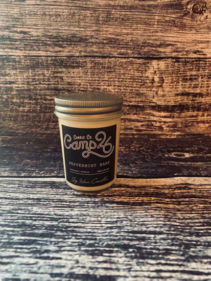 Peppermint Bark 8oz Jar by Camp 26 Candle Co