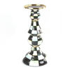 Courtly Check Enamel Pillar Candlestick - Large by MacKenzie-Childs