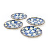 Royal Check Enamel Canape Plates - Set of 4 by MacKenzie-Childs
